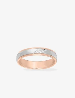 Alliance or bicolore 750 ‰ blanc et rose - Mariage