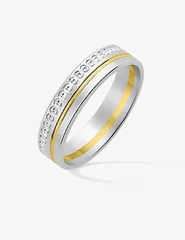 Alliance or bicolore 750 ‰ contemporaine - Mariage