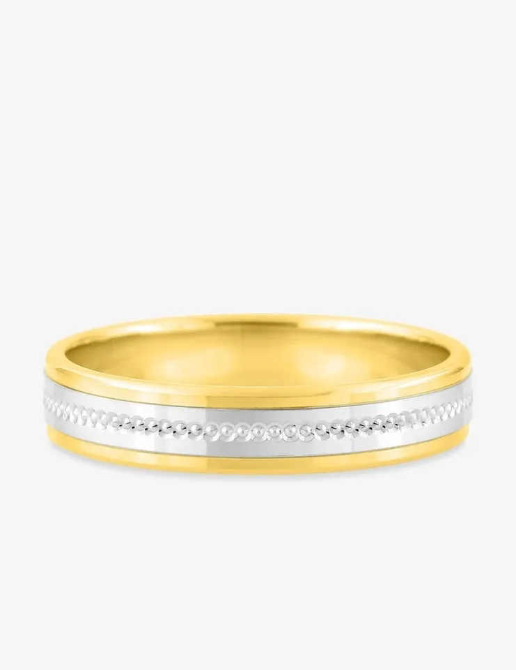 Alliance or bicolore 750 ‰ contemporaine - Mariage