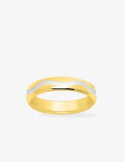 Alliance or bicolore 750 ‰ jaune et blanc - Mariage