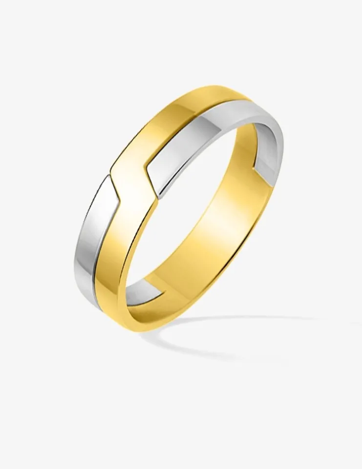 Alliance or bicolore 750 ‰ tetris - Mariage