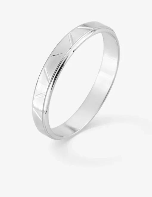 Alliance or blanc 750 ‰ classique - Mariage