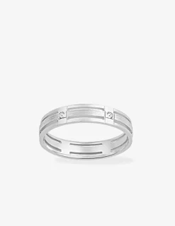 Alliance or blanc 750 ‰ contemporaine - Mariage