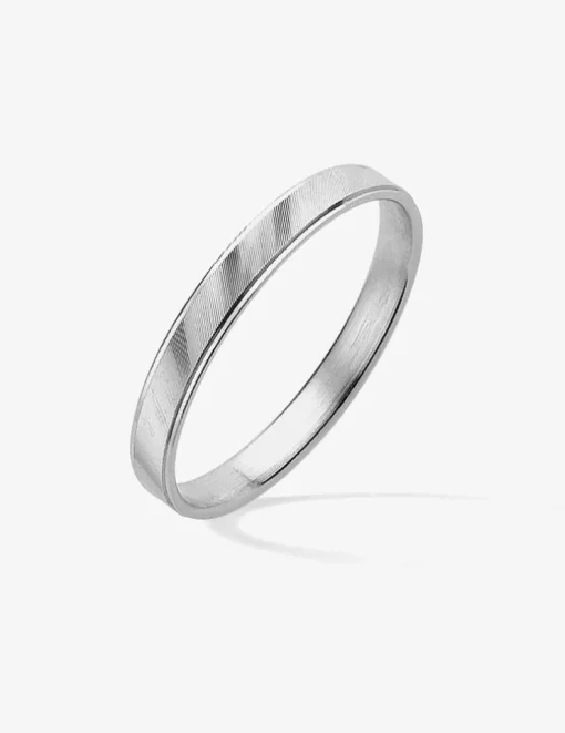 Alliance or blanc 750 ‰ contemporaine - Mariage