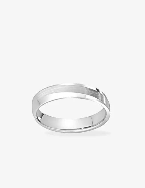 Alliance or blanc 750 ‰ contemporaine - Mariage