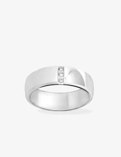 Alliance or blanc 750 ‰ contemporaine - Mariage