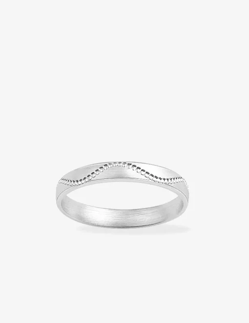 Alliance or blanc 750 ‰ contemporaine - Mariage