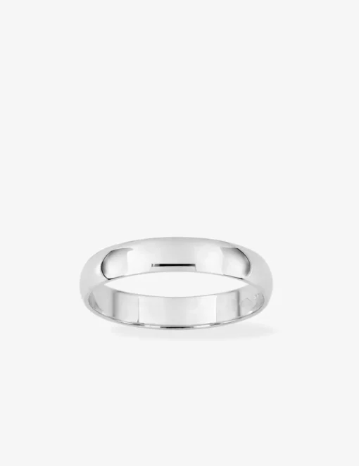 Alliance or blanc 375 ‰ demi-jonc 3,5 mm - Mariage