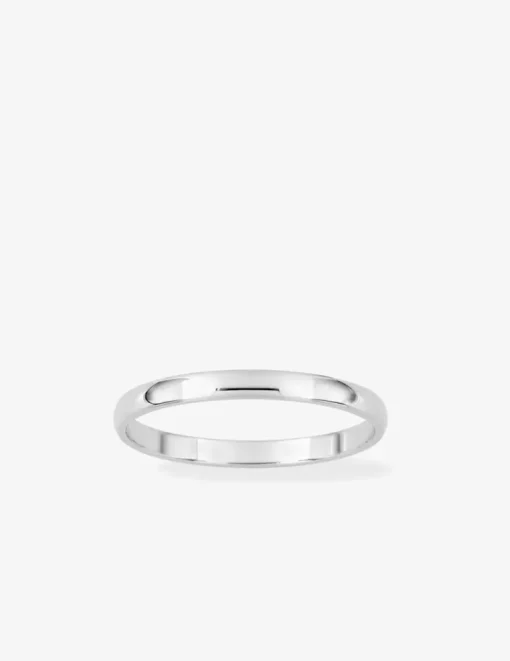 Alliance or blanc 750 ‰ demi-jonc 2 mm - Mariage