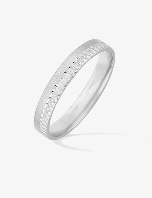 Alliance or blanc 750 ‰ fantaisie - Mariage