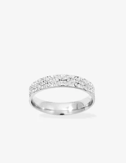 Alliance or blanc 375 ‰ fantaisie - Mariage