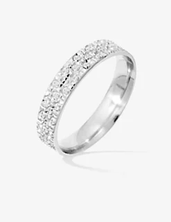 Alliance or blanc 375 ‰ fantaisie - Mariage
