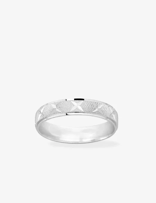 Alliance or blanc 750 ‰ fantaisie - Mariage