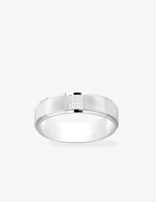Alliance or blanc 750 ‰ fantaisie - Mariage