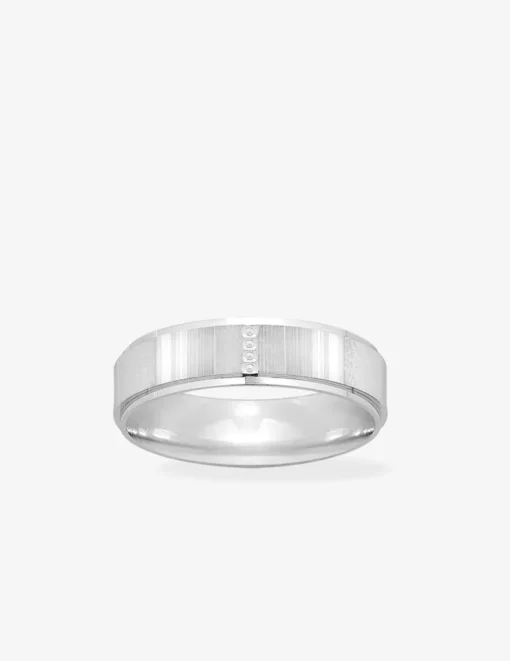 Alliance or blanc 750 ‰ fantaisie - Mariage