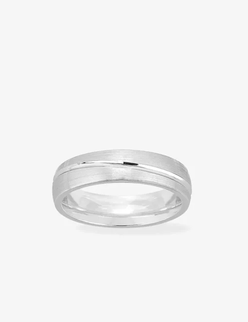 Alliance or blanc 750 ‰ fantaisie - Mariage