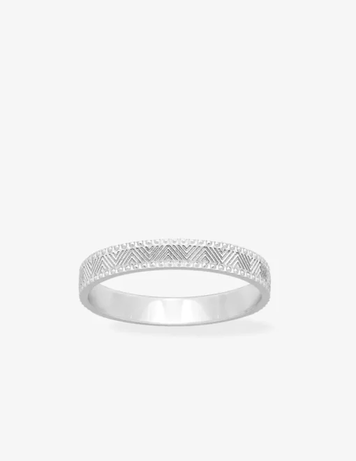 Alliance or blanc 375 ‰ fantaisie - Mariage