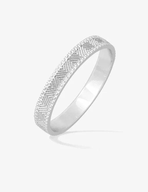 Alliance or blanc 375 ‰ fantaisie - Mariage