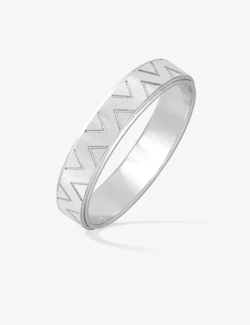 Alliance or blanc 375 ‰ fantaisie - Mariage