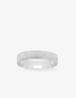 Alliance or blanc 375 ‰ fantaisie - Mariage