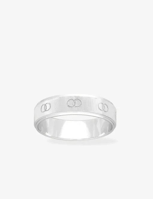 Alliance or blanc 375 ‰ fantaisie - Mariage