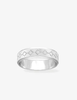 Alliance or blanc 375 ‰ fantaisie - Mariage