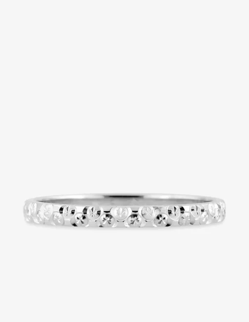 Alliance or blanc 375 ‰ fantaisie - Mariage