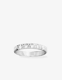 Alliance or blanc 375 ‰ fantaisie - Mariage