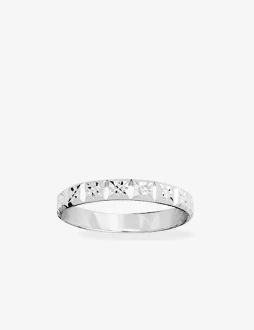 Alliance or blanc 375 ‰ fantaisie - Mariage