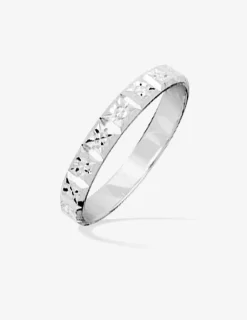Alliance or blanc 375 ‰ fantaisie - Mariage