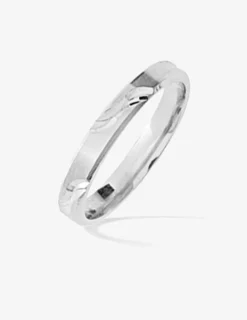 Alliance or blanc 375 ‰ fantaisie - Mariage