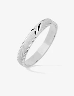 Alliance or blanc 375 ‰ fantaisie - Mariage