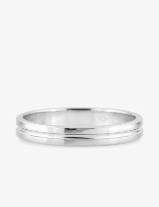 Alliance or blanc 375 ‰ fantaisie - Mariage