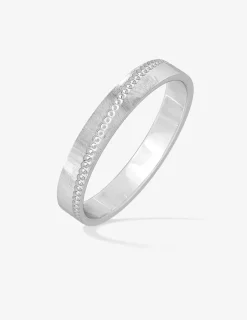 Alliance or blanc 375 ‰ fantaisie - Mariage