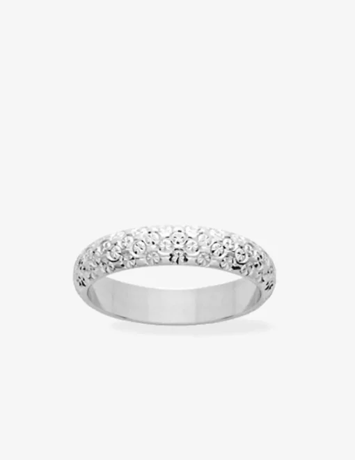 Alliance or blanc 375 ‰ fantaisie - Mariage