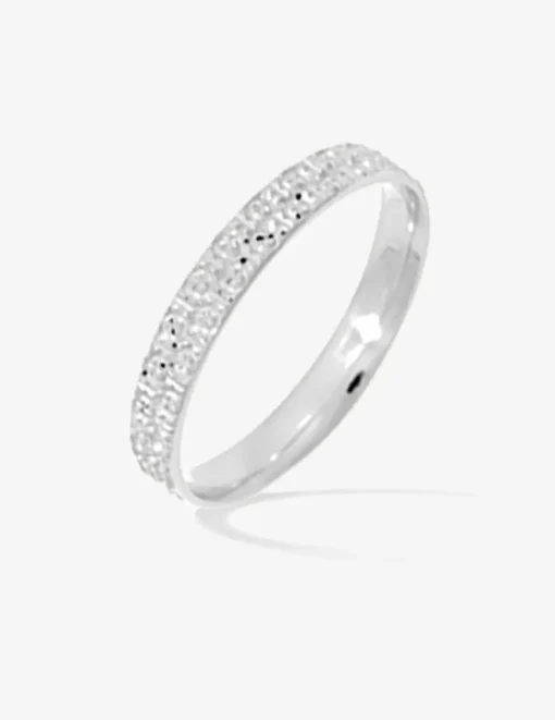 Alliance or blanc 375 ‰ fantaisie - Mariage