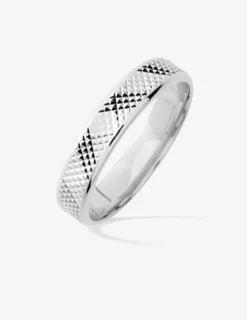 Alliance or blanc 375 ‰ fantaisie - Mariage