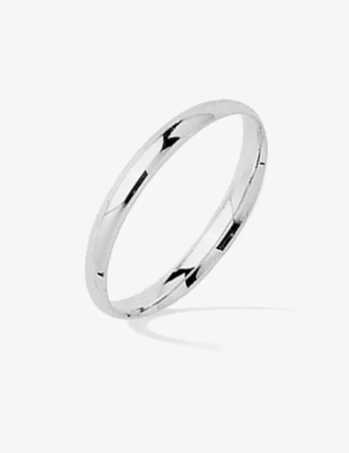 Alliance or blanc 375 ‰ jonc parisien 2,5 mm - Mariage