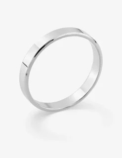 Alliance or blanc 375 ‰ ruban 3 mm - Mariage