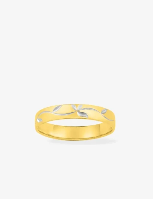 Alliance or jaune 750 ‰ contemporaine - Mariage