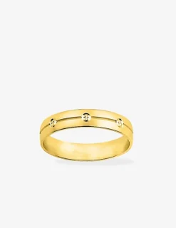 Alliance or jaune 750 ‰ contemporaine - Mariage