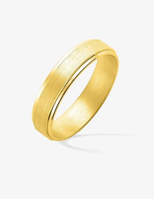 Alliance or jaune 750 ‰ contemporaine - Mariage