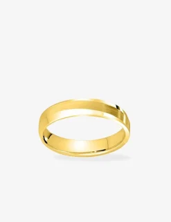 Alliance or jaune 750 ‰ contemporaine - Mariage