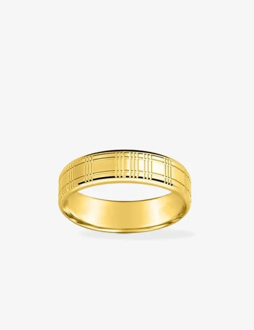 Alliance or jaune 750 ‰ contemporaine - Mariage