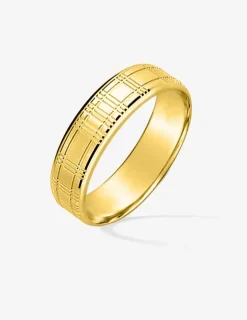 Alliance or jaune 750 ‰ contemporaine - Mariage