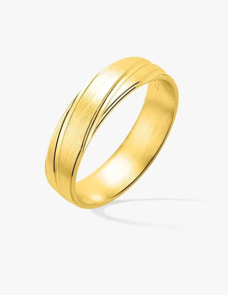 Alliance or jaune 750 ‰ contemporaine - Mariage