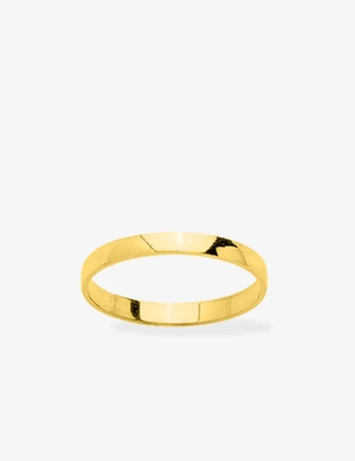 Alliance or jaune 375 ‰ demi-bombée 2,5 mm - Mariage