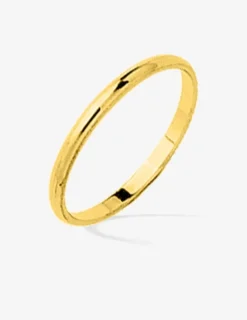 Alliance or jaune 750 ‰ demi-jonc 1.5 mm - Mariage