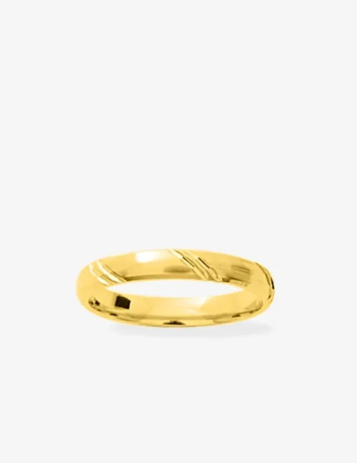 Alliance or jaune 375 ‰ demi-jonc - Mariage