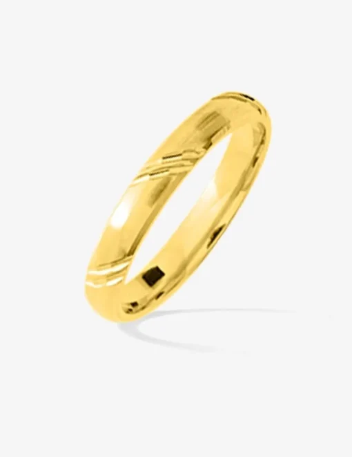 Alliance or jaune 375 ‰ demi-jonc - Mariage